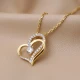 Intertwined Heart Sterling Silver Necklace