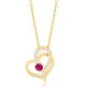 Ruby Intertwined Heart 925 Sterling Silver Necklace Ruby Intertwined Heart 925 Sterling Silver Necklace