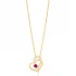 Ruby Intertwined Heart 925 Sterling Silver Necklace