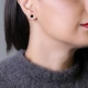 Black CZ Tiny Round 925 Sterling Silver Earrings Black CZ Tiny Round 925 Sterling Silver Earrings