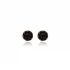 Black CZ Tiny Round 925 Sterling Silver Earrings