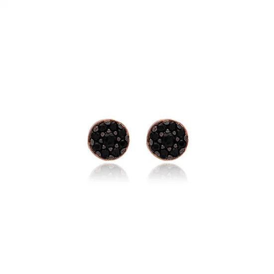 Black CZ Tiny Round 925 Sterling Silver Earrings Black CZ Tiny Round 925 Sterling Silver Earrings