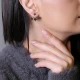 Tiny Star Black CZ 925 Sterling Silver Earrings Tiny Star Black CZ 925 Sterling Silver Earrings