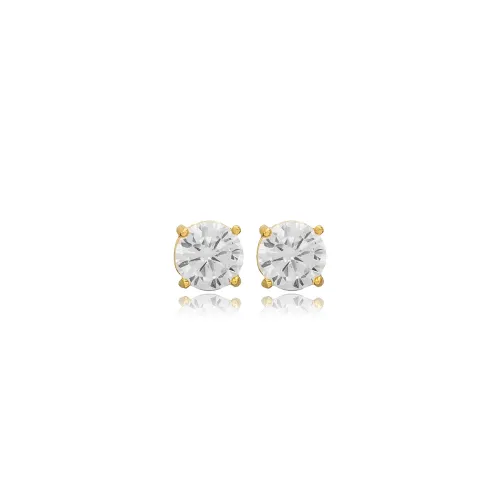 Turkish CZ Round 925 Sterling Silver Earrings