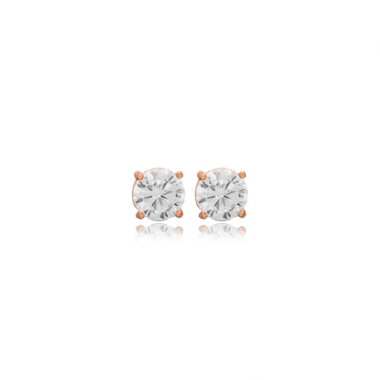 Turkish CZ Round 925 Sterling Silver Earrings