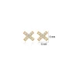 Clear X Stud CZ 925 Sterling Silver Earrings Clear X Stud CZ 925 Sterling Silver Earrings