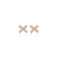 Clear X Stud CZ 925 Sterling Silver Earrings Clear X Stud CZ 925 Sterling Silver Earrings
