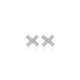 Clear X Stud CZ 925 Sterling Silver Earrings Clear X Stud CZ 925 Sterling Silver Earrings