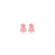 Pink CZ Pear 925 Sterling Silver Earrings