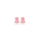 Pink CZ Pear 925 Sterling Silver Earrings