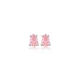 Pink CZ Pear 925 Sterling Silver Earrings