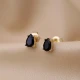Black CZ Pear 925 Sterling Silver Earrings Black CZ Pear 925 Sterling Silver Earrings
