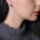 Black CZ Pear 925 Sterling Silver Earrings Black CZ Pear 925 Sterling Silver Earrings