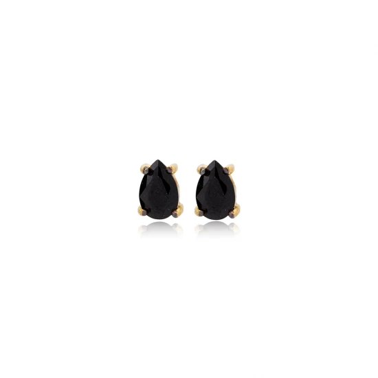 Black CZ Pear 925 Sterling Silver Earrings Black CZ Pear 925 Sterling Silver Earrings