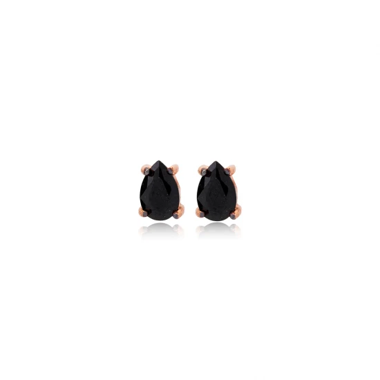 Black CZ Pear 925 Sterling Silver Earrings Black CZ Pear 925 Sterling Silver Earrings