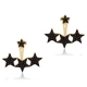 Star Black CZ 925 Sterling Silver Earrings