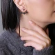 Star Black CZ 925 Sterling Silver Earrings