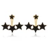 Star Black CZ 925 Sterling Silver Earrings