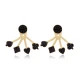 Minimalist Black CZ Woman 925 Sterling Silver Earrings - Sade 925 Silver Jewelry