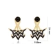 Minimalist Black CZ Woman Sterling Silver Earrings