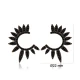 Half Round Black Wing 925 Sterling Silver Earrings
