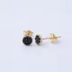 Oval Cut Black CZ 925 Sterling Silver Earrings