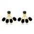 Oval Cut Black CZ 925 Sterling Silver Earrings