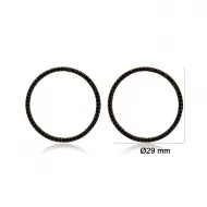 Black Zircon Circle Hollow Stud Earrings