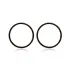 Black Zircon Circle Hollow Stud Earrings