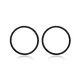 Black Zircon Circle Hollow Stud Earrings Black Zircon Circle Hollow Stud Earrings