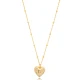 Ball Chain Heart 925 Sterling Silver Necklace