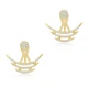 Clear Triple Arc CZ 925 Sterling Silver Ear Jackets