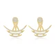 Clear Triple Arc CZ 925 Sterling Silver Ear Jackets