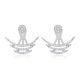 Clear Triple Arc CZ 925 Sterling Silver Ear Jackets