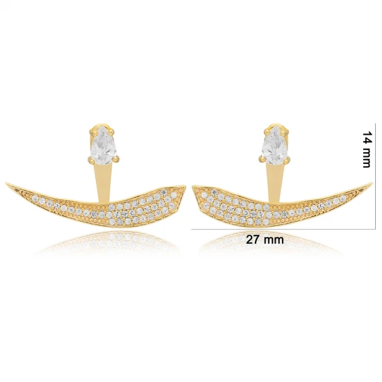 Turkish Pear Shape CZ 925 Sterling Silver Earrings Turkish Pear Shape CZ 925 Sterling Silver Earrings