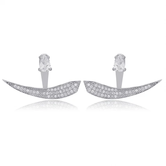 Turkish Pear Shape CZ 925 Sterling Silver Earrings Turkish Pear Shape CZ 925 Sterling Silver Earrings