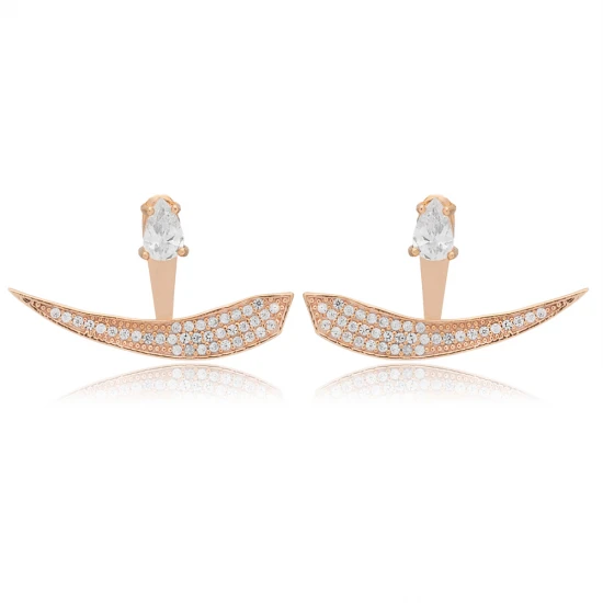 Turkish Pear Shape CZ 925 Sterling Silver Earrings Turkish Pear Shape CZ 925 Sterling Silver Earrings