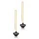 Crown Ear Thread Chain 925 Sterling Silver Earrings