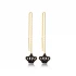 Crown Ear Thread Chain 925 Sterling Silver Earrings