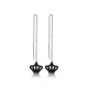 Crown Ear Thread Chain 925 Sterling Silver Earrings
