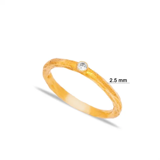 Clear Textured Solitaire CZ 925 Sterling Silver Ring Clear Textured Solitaire CZ 925 Sterling Silver Ring