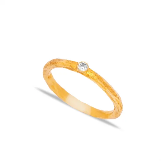 Clear Textured Solitaire CZ 925 Sterling Silver Ring Clear Textured Solitaire CZ 925 Sterling Silver Ring