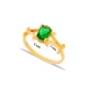 Oval Cut Emerald 22 Karat Gold 925 Sterling Silver Ring Oval Cut Emerald 22 Karat Gold 925 Sterling Silver Ring