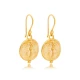 Bee 22 Karat Gold Plated Vintage 925 Silver Earrings - Sade 925 Silver Jewelry