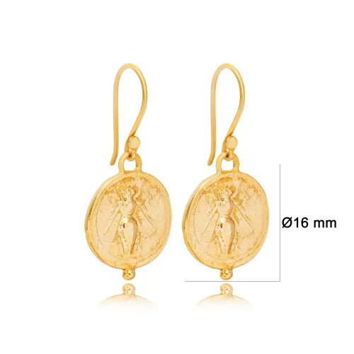 Bee 22 Karat Gold Plated Vintage 925 Silver Earrings Bee 22 Karat Gold Plated Vintage 925 Silver Earrings