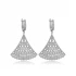 Shiny Baguette CZ Chandelier Sterling Silver Earrings