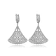 Shiny Baguette CZ Chandelier Sterling Silver Earrings | 925 Sterling Silver Wholesale | Sade Silver Shiny Baguette CZ Chandelier Sterling Silver Earrings - Sade 925 Silver Jewelry