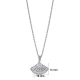 Turkish Seashell CZ 925 Sterling Silver Necklace