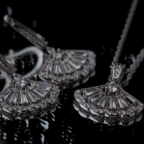 Turkish Seashell CZ 925 Sterling Silver Necklace