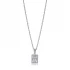 Geometric Rectangle CZ 925 Sterling Silver Necklace